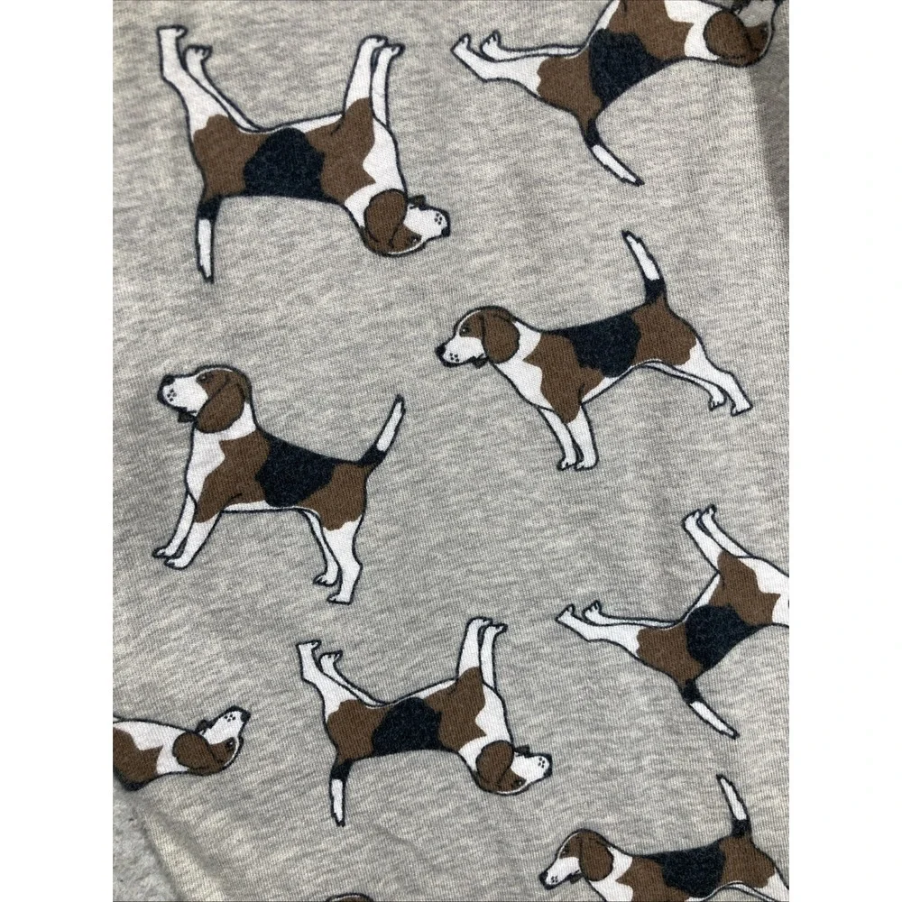 Beagle Pajama‎ Lounge Pants Mens Small Gray Elastic Waist Drawstring  Stretch